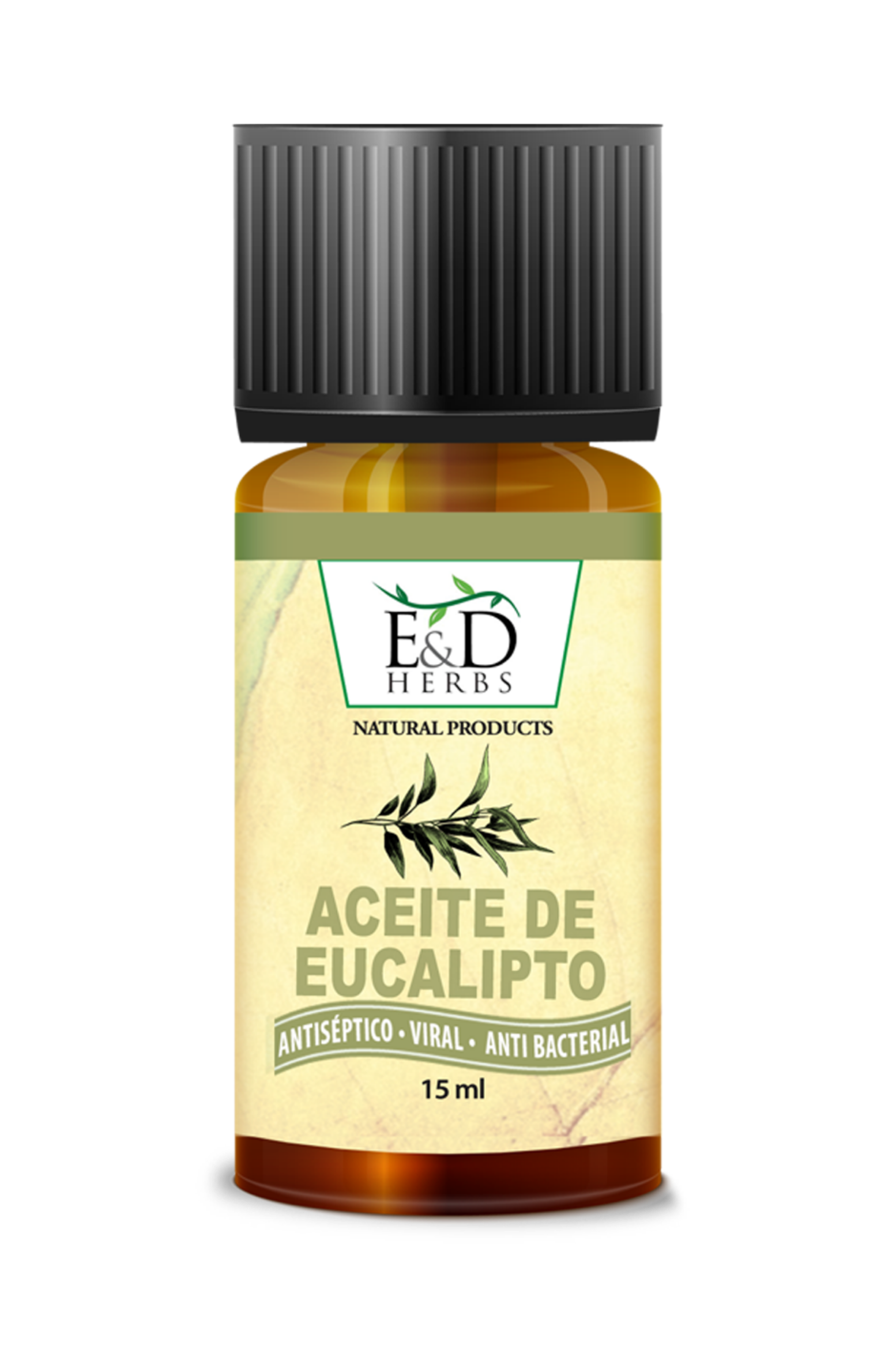 Aceite Eucalipto 15 ml. Propiedades antisépticas y descongestionantes.